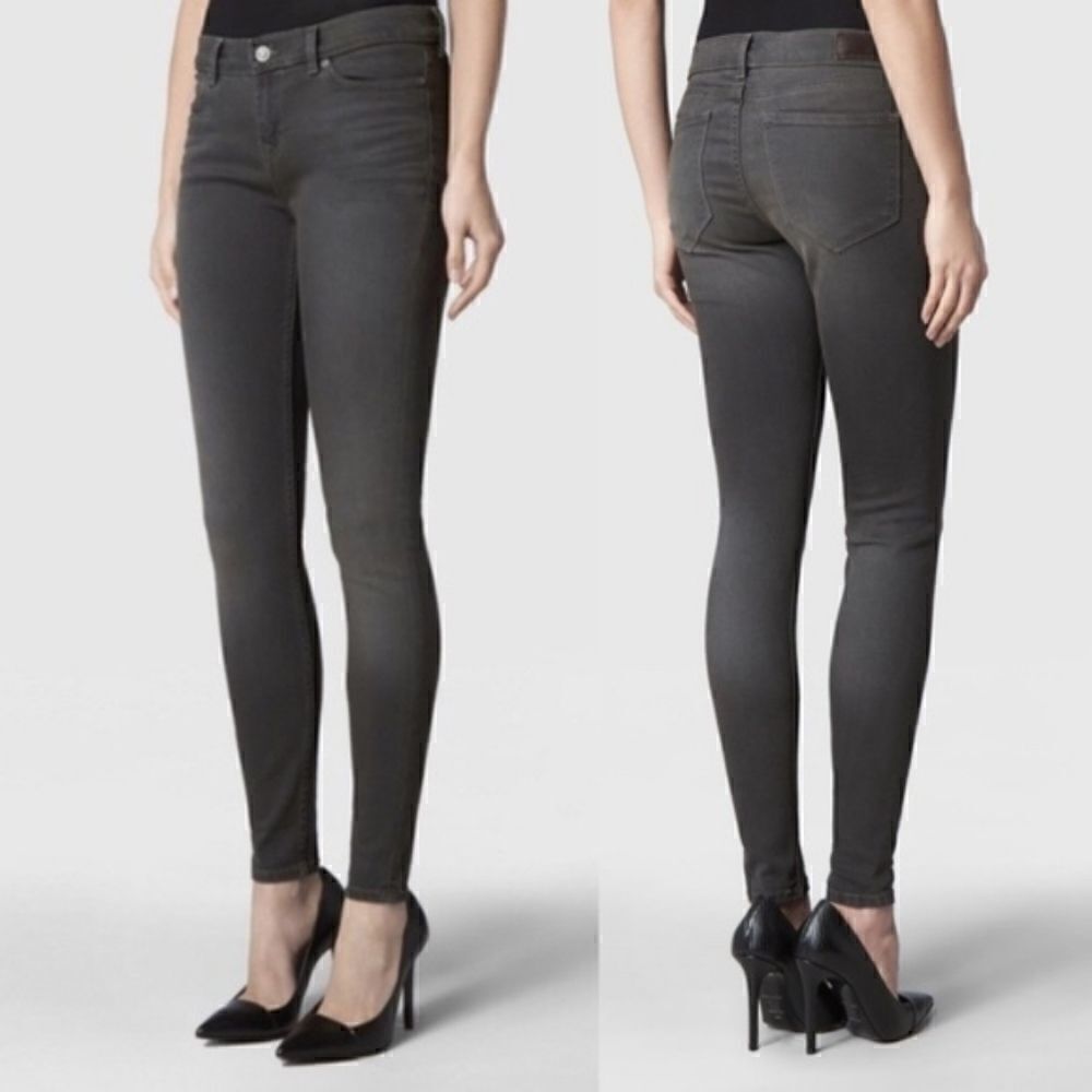 ALL SAINTS ASHBY Low-Rise Skinny Fit Denim Jeans Grey/Heathered Black WMNS Sz 32
